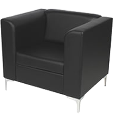 black leather chair hire